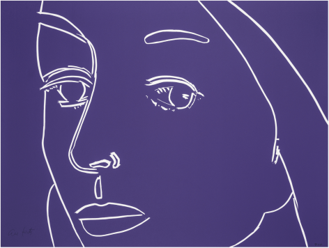KATZ-Alex_Ada (Purple)_1 Color Woodcut on Somerset Satin White, 300 gsm_23.5x18_ed75