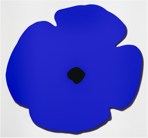 SULTAN-Donald_Blue Wall Poppy, Aug 13, 2020_shaped aluminum with blue powder coat and flocking_40x42.5_ed30