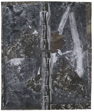 Dionne Lee,&nbsp;Fire Starter (2),&nbsp;2020. Collage of gelatin silver prints, cut paper, with graphite. 16 1/2 x 13 7/8 inches.&nbsp;