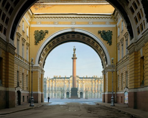 Palace Square, St. Peterburg, from the series Russia, 2003. Archival pigment print. Available at 30 x 40 inches, edition of 10, or 40 x 50 inches, edition of 5, or 50 x 60 inches, edition of 3, or 70 x 90 inches, edition of 3.