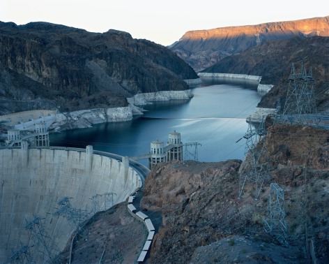 Hoover Dam and Lake Mead, Nevada, from the series&nbsp;American Power.&nbsp;Chromogenic print, 45 x 58&nbsp;or 70 x 92 inches.