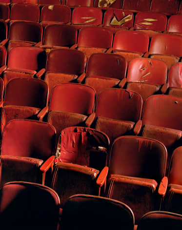 Red Chairs, Selwyn Theater, from the series New York, 1996. Archival pigment print. Available at 40 x 30 inches, edition of 10, or 50 x 40 inches, edition of 5, or 60 x 50 inches, edition of 3, or 90 x 70 inches, edition of 3.