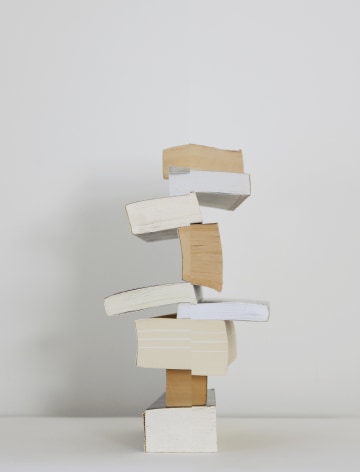 Mary Ellen Bartley,&nbsp;Wood Block Stack, 2022, from the series Split Stacks. Archival pigment print, 21 x 16 and 30 x 23 inches.