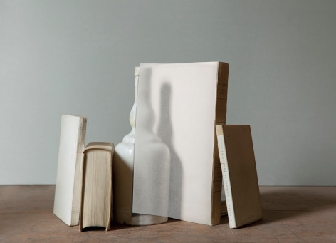 Large White Bottle and Shadow (from the series Morandi&#039;s Books), 2022.&nbsp;Archival pigment print, available as 13 x 18 inches and 23 x 32 inches.
