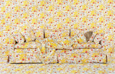 Rachel Perry,&nbsp;Lost in My Life (Price Tags Reclining),&nbsp;2017. Archival pigment print, 24x 34 inches.&nbsp;
