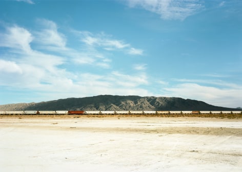 Untitled, (red car), Searles Valley, CA, 2020. Chromogenic print, 39 x 55 inches.