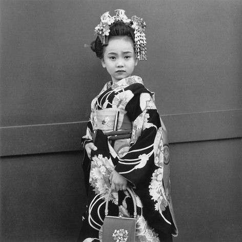 Celebrating Shichi-go-san, A Gala Day for Girls at Ages Three and Seven, 2001. Gelatin Silver Print. 14 x 14 inches, Edition of 20