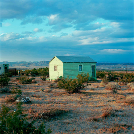 John Divola,&nbsp;N34&deg;11.642&rsquo; W116&deg;06.663&rsquo;, 1995-1998, from the series Isolated Houses. Archival pigment print, 42 x 40 inches.