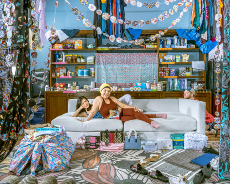 Leonard Suryajaya,&nbsp;Mom and Everything She Bought in America, 2022. Archival pigment print, 40 x 50 inches.