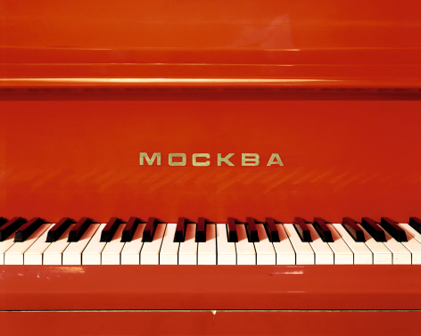 Red Piano, Pioneer Camp Artek, Yalta, from the series Russia, 2003. Archival pigment&nbsp;print. Available at 30 x 40 inches, edition of 10, or 40 x 50 inches, edition of 5, or 50 x 60 inches, edition of 3, or 70 x 90 inches, edition of 3.