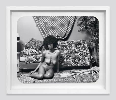 Mickalene Thomas, (If Loving You is Wrong) I Don&#039;t Want to Be Right, 2006/2014. Selenium toned fiber print, 15 1/4 x 18 1/2 inches.
