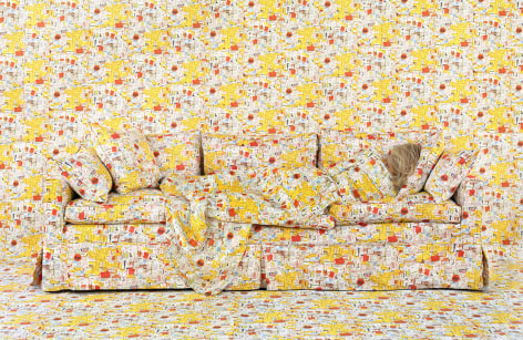 Rachel Perry, Lost in My Life (Price Tags Reclining), 2017. Archival Pigment Print, 24 x 34 inches.