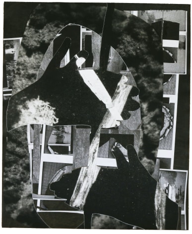Dionne Lee,&nbsp;Fire Starter (1),&nbsp;2020. Collage of gelatin silver prints, cut paper, with graphite. 14 1/2 x 12 inches.&nbsp;