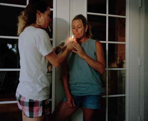Kaitlin Maxwell,&nbsp;Me Lighting my Mom&#039;s Cigarette, Florida,&nbsp;2017. Archival pigment print, 15 x 19 inches.&nbsp;