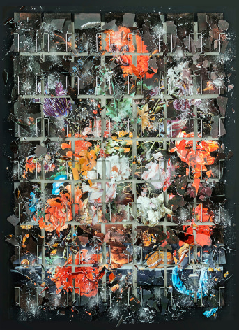 Ori Gersht,&nbsp;Becoming, Flower 04,&nbsp;2021. Archival pigment print, 43 1/4 x 31 1/2 inches., &nbsp;