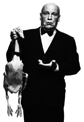 Albert Watson / Alfred Hitchcock with Goose (1973),&nbsp;Archival pigment print,&nbsp;22 x 16 inches