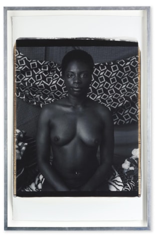 Mickalene Thomas,&nbsp;Marie: Centered,&nbsp;2011. Polaroid, unique. 37 3/4 x 24 3/4 inches.&nbsp;