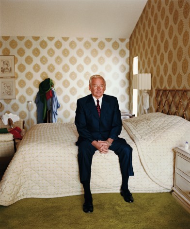 Larry Sultan,&nbsp;Dad on Bed&nbsp;from the series&nbsp;Pictures from Home, 1984. Archival pigment print, 40 x 30 inches.