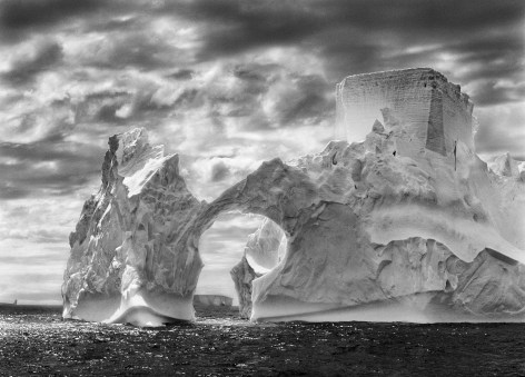 Iceberg between Paulet Island and the Shetland Islands, Antartica, from the series Genesis, 2005. 16 x 20, 20 x 24, 24 x 35, 36 x 50 or 50 x 68 inch gelatin silver print