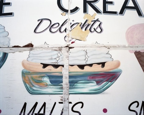 Ice Cream Delights sign, Wildwood, NJ, 2010. Archival Pigment Print, Editions of 5. Available Sizes: 20 x 24 inches, 30 x 40 inches, and 40 x 50 inches