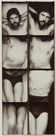 Jared Bark,&nbsp;Untitled, PB #1183, 1975. Vintage gelatin silver photobooth prints, 7 7/8 x 3 1/8 inches.&nbsp;