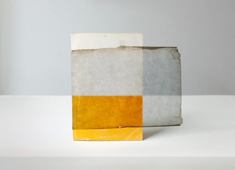Yellow and White Book Glassine (from the series Morandi&#039;s Books), 2022. Archival pigment print, 13 x 18 inches.