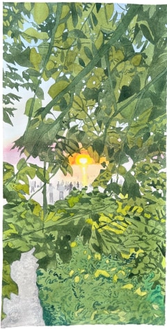 Bradley Kerl Sunsetters, 2024 watercolor on paper 22 x 11 &frac14; inches