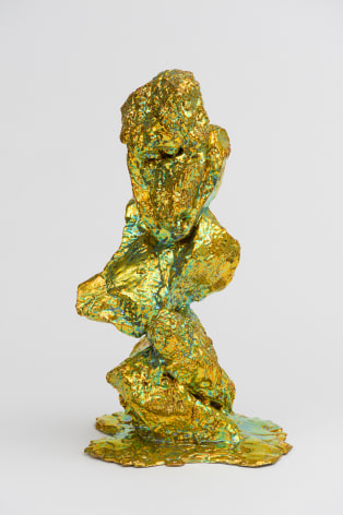 Julia Kunin  Green Rock Twist, 2013  ceramic  19 x 12 x 11 inches  Private Collection