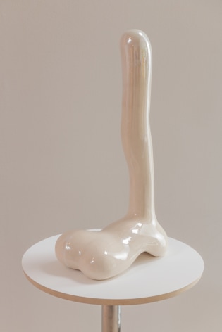 Sharon Engelstein,  Leg Foot, 2017,  glazed ceramic,  20 1/2 x 13 1/2 x 8 inches