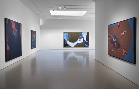 Installation view from Dorothy Hood: Illuminated Earth at McClain Gallery, 2019