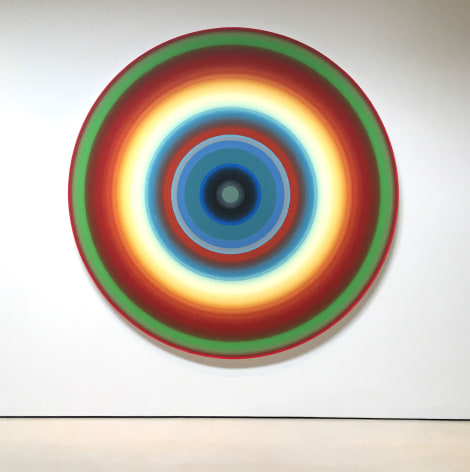 Gary Lang  REDRISINGONE, 2016  acrylic on canvas  84 inches diameter