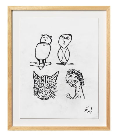 Donald Baechler Animal Group, 2021 graphite on Strathmore Archival Bond paper paper: 14 x 11 inches frame: 17 5/16 x 14 1/4 inches