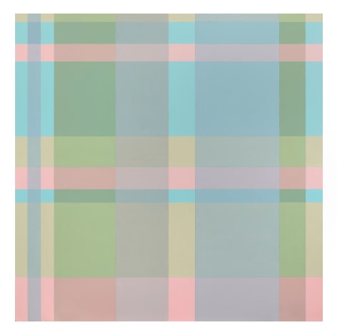 Aaron Parazette  Calling Card, 1994  oil enamel on canvas  70 x 70 inches  Inquire