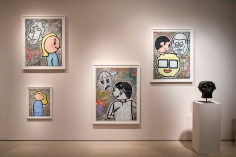 Installation image from Donald Baechler: The Planet Of Memory at McClain Gallery, 2015