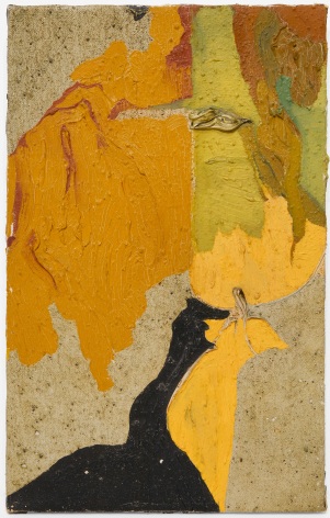 Dorothy Hood Olmeca, c. 1950s signed and titled on verso oil and mixed media on canvas canvas: 14 1/4 x 9 inches frame: 18 7/8 x 13 3/4 inches