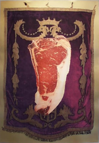Ford Beckman Red Meat (Purple Velvet Background), 1994 serigraph 59 x 40 inches (FBk-44)