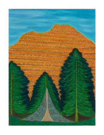 Ping Zheng On a Hot Summer Day, 2021 oil stick on paper paper: 24 x 18 inches frame: 28 1/16 x 22 3/16 x 1 inches