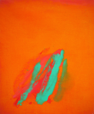 Cleve Gray,  Nantucket Orange, ca. 1976 - 1980,  acrylic on canvas,  20 1/2 x 17 inches