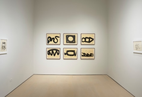 Installation views of &quot;Al Held: Works on Paper, 1960 - 1989,&quot; at McClain Gallery, September 2024. Photos by Tom Dubrock