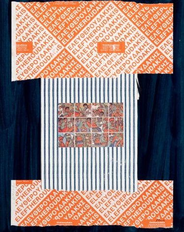 Dorothy Hood  Eleftheroudakis, 1982-1997  collage on mat  20 x 16 inches