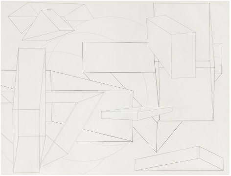 Al Held 74-36, 1974 graphite on paper paper: 35 1/8 x 46 inches frame: 39 2/5 x 60 7/20 inches