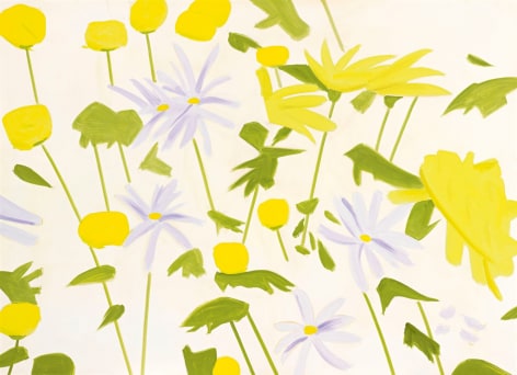 Alex Katz Field Flowers I, 2011 Oil on linen 48 x 66 1/8 inches