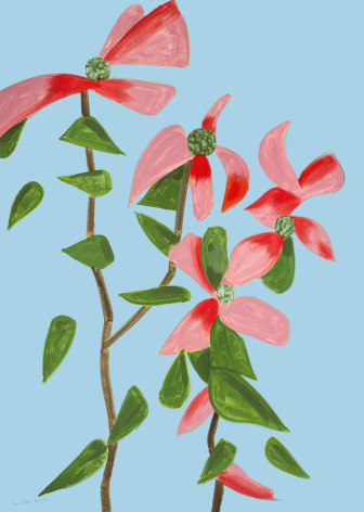 Alex Katz Red Dogwood 2 (from Flowers Portfolio), 2021 archival pigment inks on Innova etching cotton rag 315 gsm paper: 47 x 34 inches frame: 51 x 37 3/8 inches Edition 26 of 100