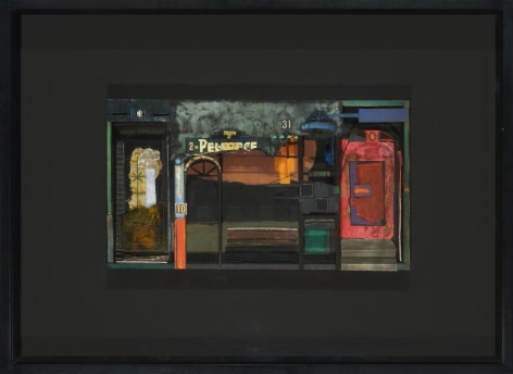 Addie Herder West of Palm Beach, 1987 Mixed-media construction object: 18 x 24 5/8 inches