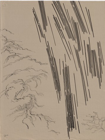 Dorothy Hood  Untitled (36), circa late 1940s/early 1950s,  ink on paper 25 x 19 inches