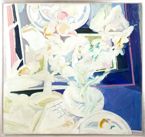 Jane Piper Still Life, 1971 estate stamped verso oil on canvas canvas: 38 &times; 40 inches frame: 45 &frac14; &times; 47 &frac14; inches