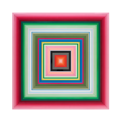 Gary Lang CSAL1 (WINE), 2023 hand anodized aluminum 48 x 48 inches