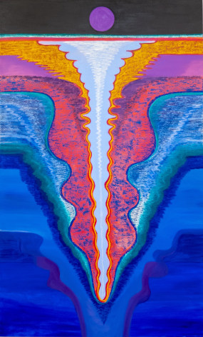 Bruna Massadas Canal # 2, 2025 acrylic and oil stick on canvas 80 x 48 inches