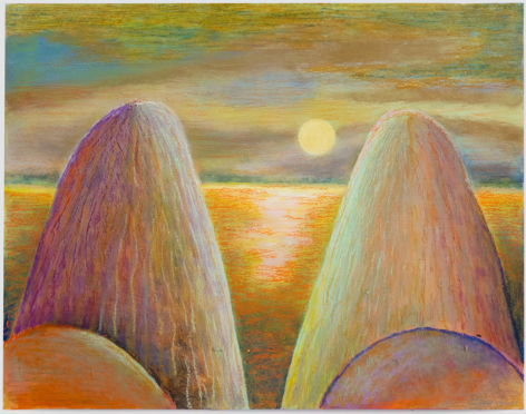 Bruna Massadas Golden Hour, 2023 acrylic and oil pastel on paper 11 x 14 inches