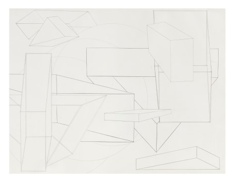 Al Held 74-36, 1974 graphite on paper 35 1/8 x 46 inches